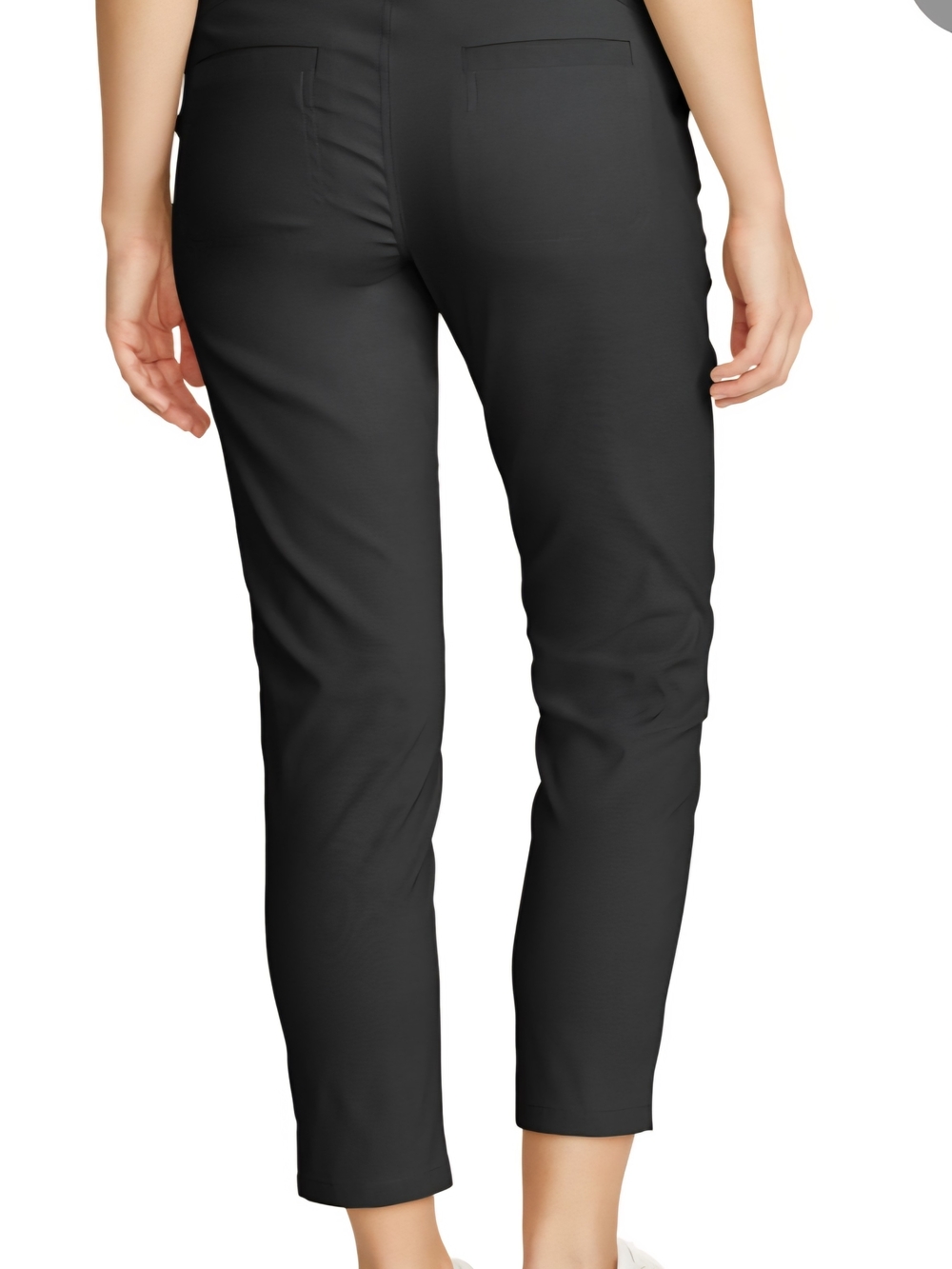 Eddie Bauer Black Cropped Slim Travel Ankle Pants